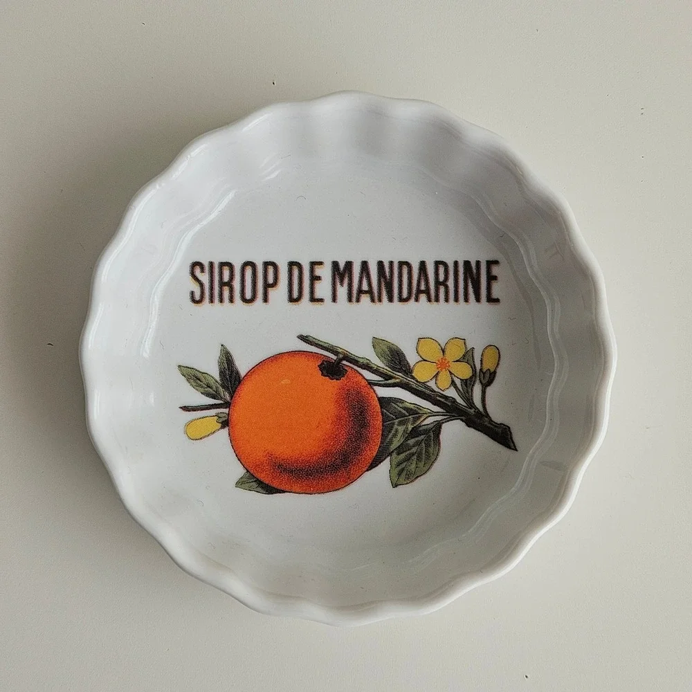 Williams-Sonoma Tart Dish‎ Rosanna Sirop de Mandarine White Made in Italy 3.75in